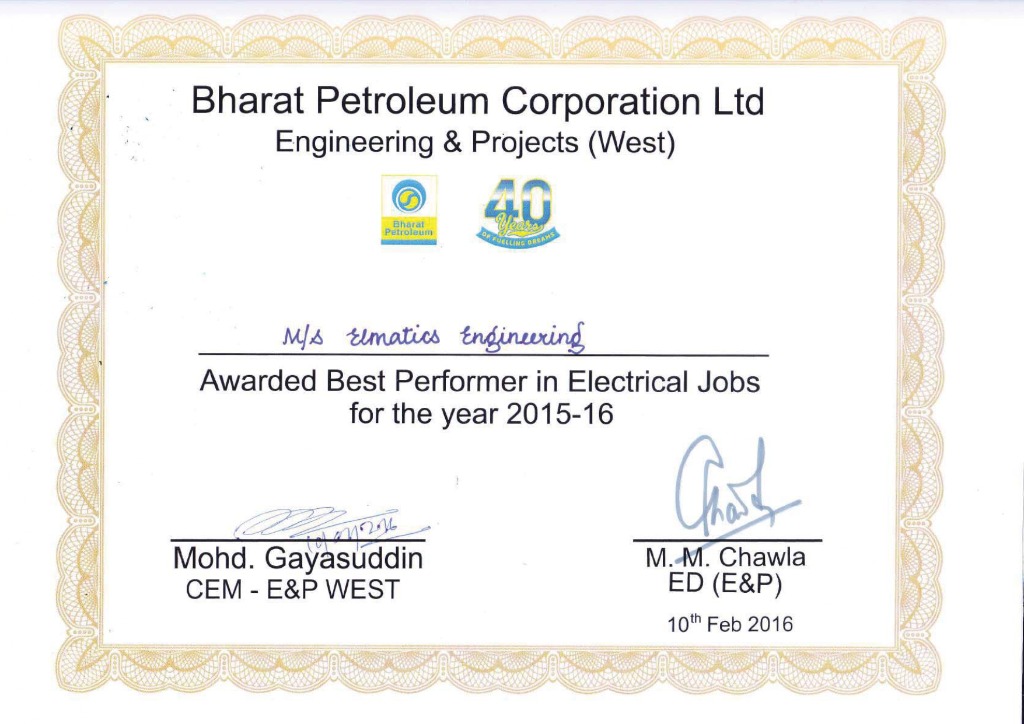BPCL Best Performer Electrical Jobs 2015-16